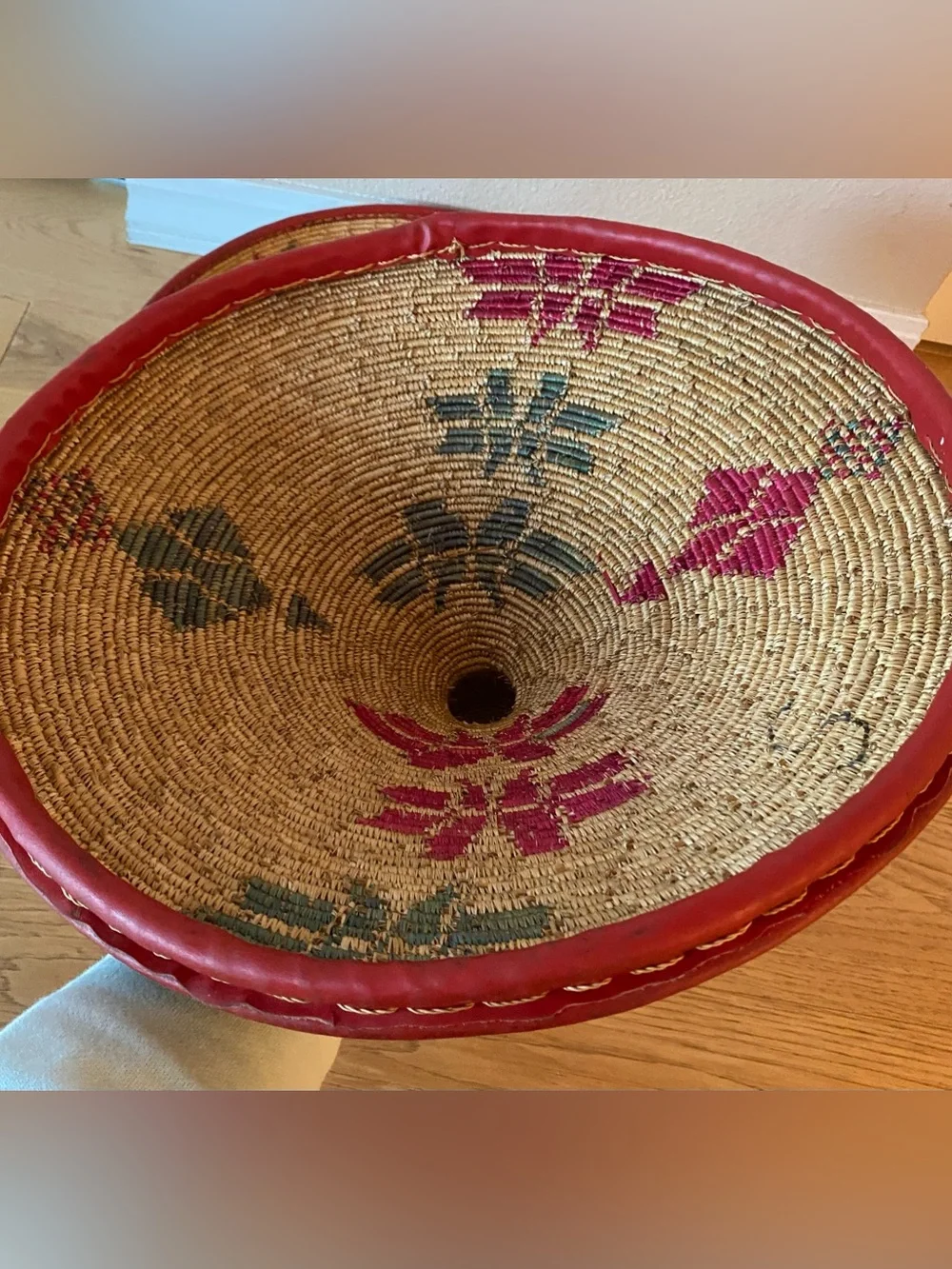 Large Vintage Ethiopian Mesob Basket Handwoven Injera Serving Table